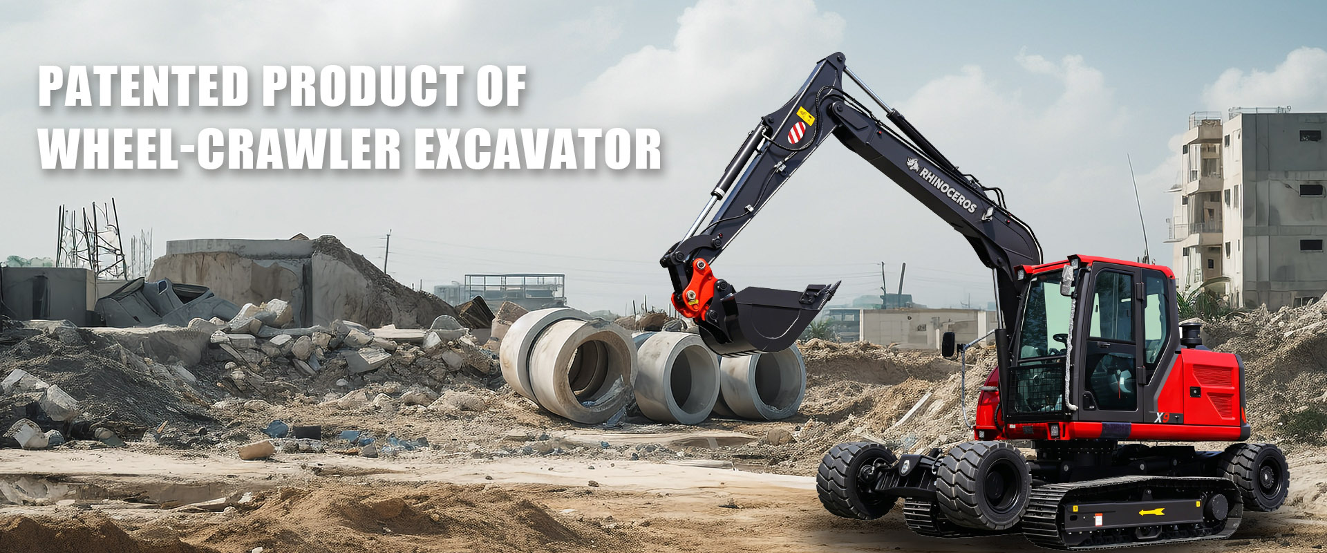 badak roda x9 crawler excavator